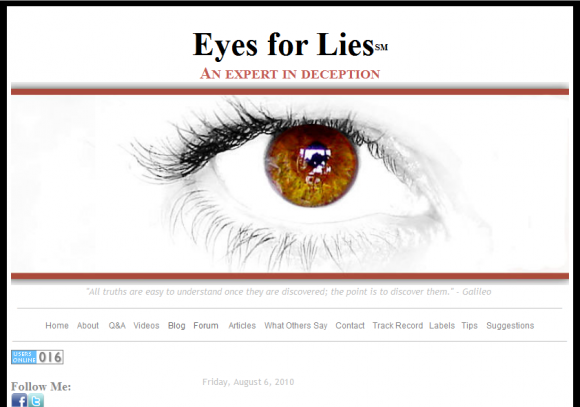Eyes for Lies blog