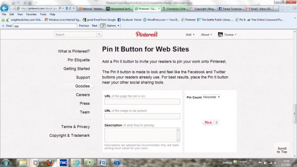 Pinterest 4.1 How to add a "Pin It" button from Pinterest to your website
